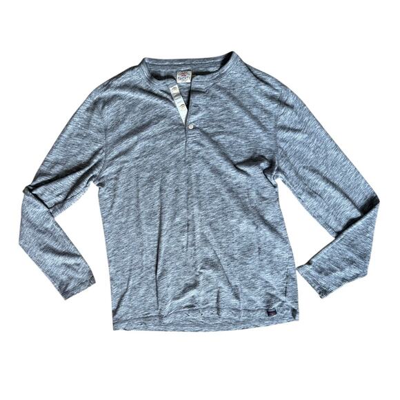 Faherty Men's Long-Sleeve Henley in Light Heather Gray Size Medium - Picture 1 of 5
